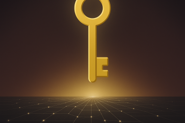 Goldener Schlüssel als Symbol für Vertrauen, digitale Souveränität und Bewusstsein